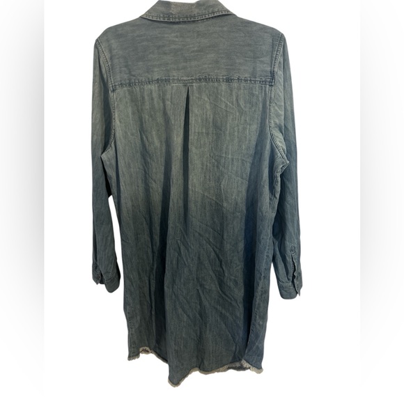 True Craft Women’s Distressed Denim Button Front Shirt Dress Size 2X - Picture 5 of 8